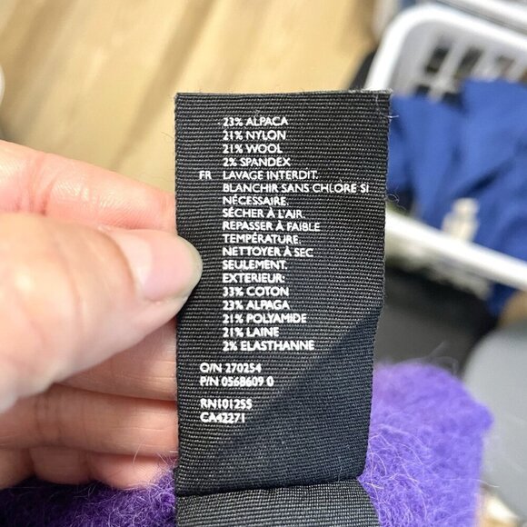 COS Alpaca Wool Cozy Soft Pullover Long Sleeve Sweater Purple size Medium - Picture 7 of 7